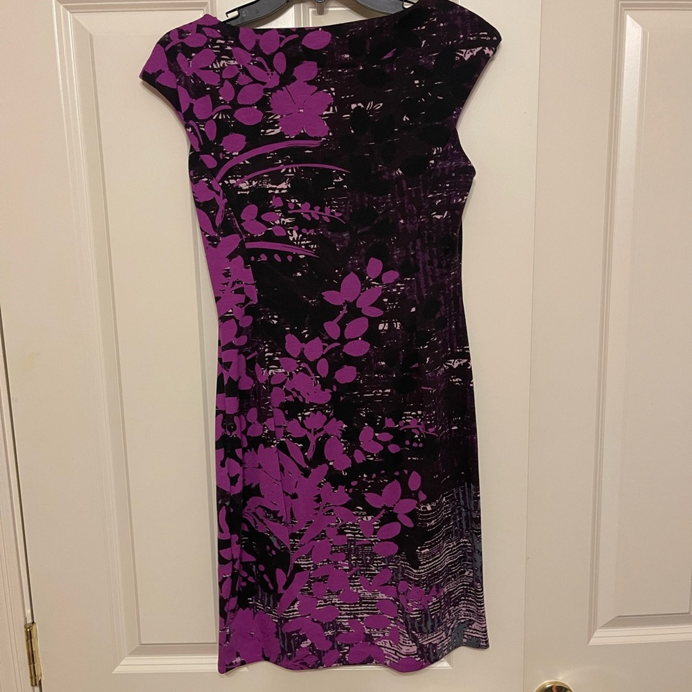 Floral Purple and Black Dress